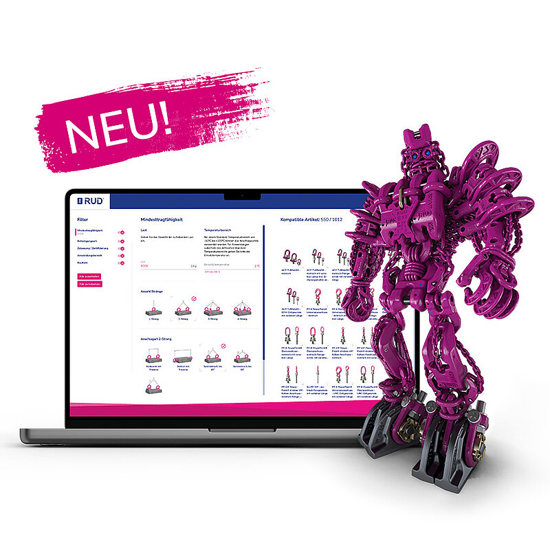 CONFItron präsentiert den neuen RUD Anschlagpunkte-Konfigurator zur Auswahl passender Anschlagmittel.